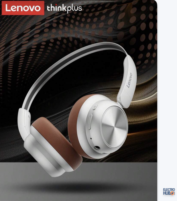 Lenovo TH66 Silver-Brown Bluetooth Headphones