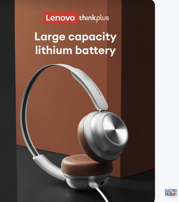 Lenovo TH66 Silver-Brown Bluetooth Headphones